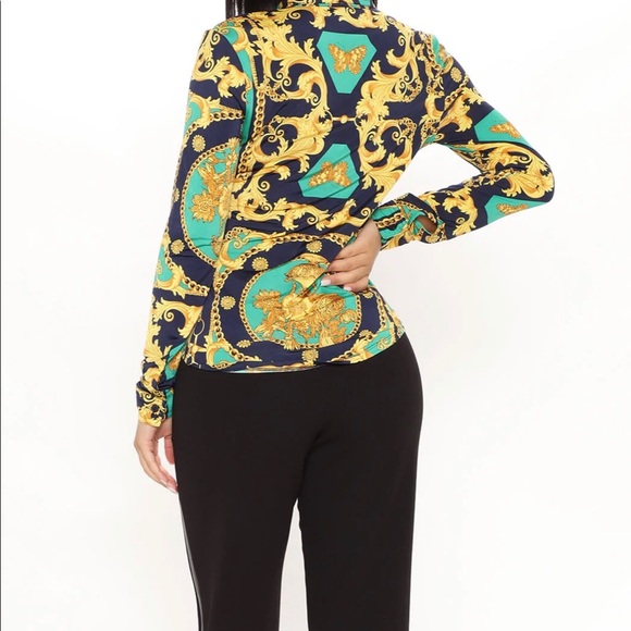 Jade green embroidered top - Picture 4 of 6